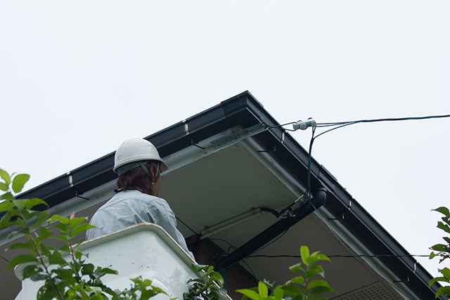 光回線の屋外工事イメージ
