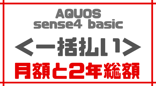 ワイモバイルのAQUOS sense4 basic特集ページインサート画像