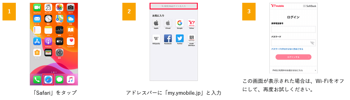 My Y!mobile初期設定