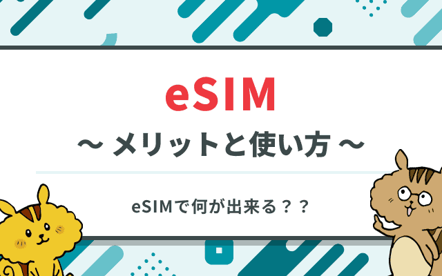 eSIMとは?メリット・デメリットや使い方をわかりやすく解説!