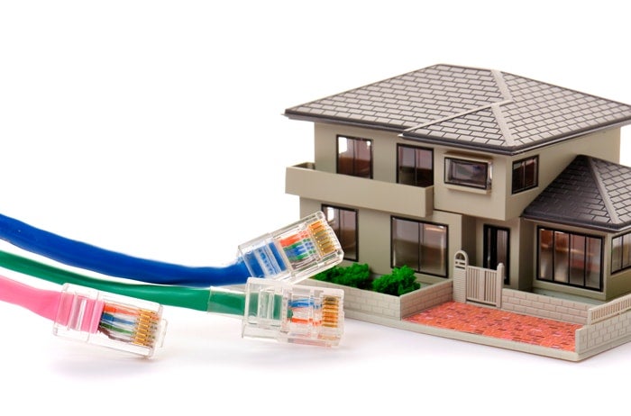 ランケーブルと家の模型