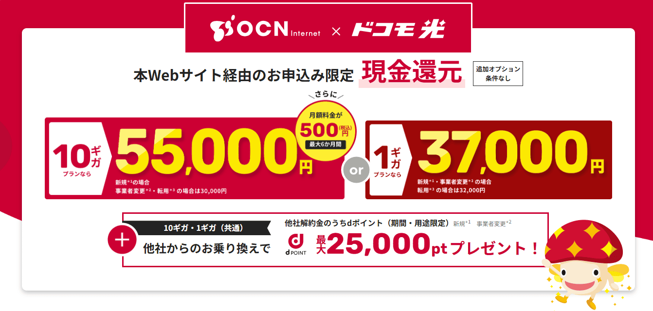 OCNインターネットxドコモ光