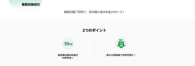 複数回線割引