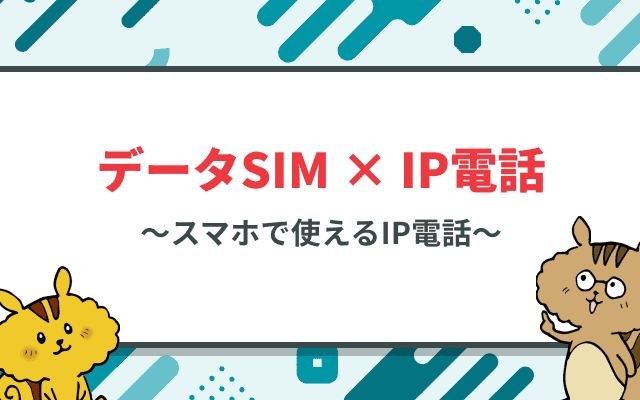データ通信専用SIMとIP電話を組み合わせる方法のサムネイル