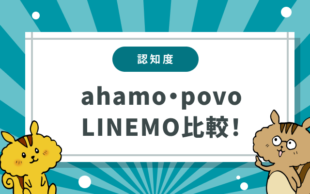 ahamo/povo/LINEMO　3大キャリアの格安SIMプランの認知度調査