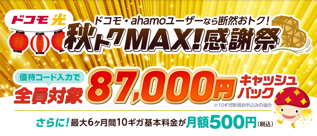 GMOとくとくBBドコモ光キャンペーン