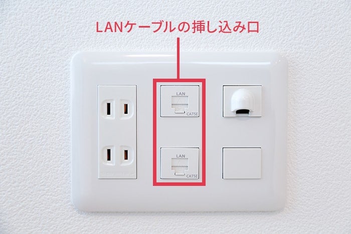 家の中でLANケーブルを挿せるコンセントパネルは限られています。